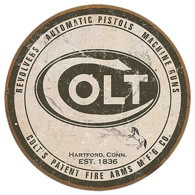 Colt Logo Aluminum-Style Sign - 11-3/4" Dia